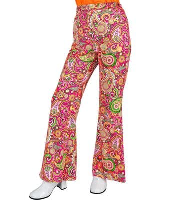 The 1960s Fashion Pink Paisley Pants