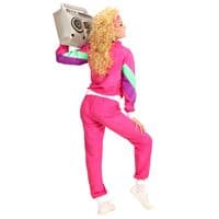 The 1980's Pink Shell Suit Adult