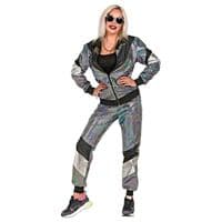 The 1980's Silver Reflective Shell Suit Adult