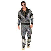 The 1980's Silver Reflective Shell Suit Adult