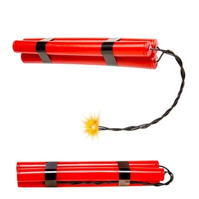Toy Dynamite Prop 25cm Fake Bomb Fancy Dress Costume Accessory Halloween