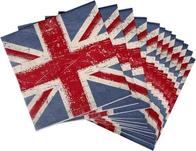 Union Jack Vintage Style Print Paper Napkins