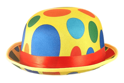 Unisex Yellow Spotted Clown Hat