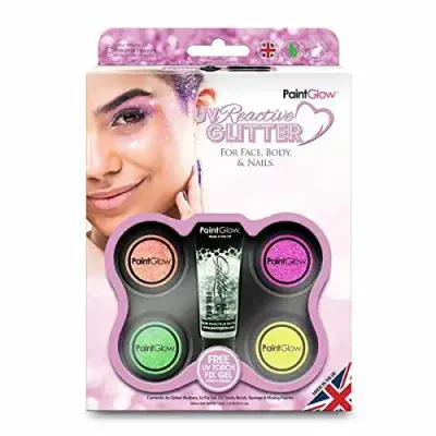 UV Reactive Glitter For Face, Body and Nails