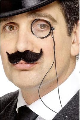 Vintage Monocle with Cord Victorian Fancy Dress Costume Accessory Adult