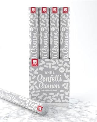 White 50cm Confetti Cannon