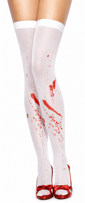White Bloody Stockings Halloween Horror Fancy Dress Zombie Costume Accessory