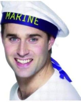 WHITE MARINE SAILORS HAT