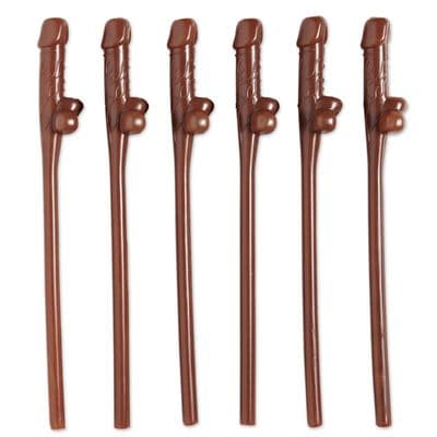 Willy Sipping Straws Novelty Hen Party Stag Do Drinking Straws Pack 6