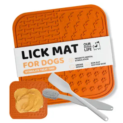 Dogslife  Lick Mat for Dogs with Spreader & Brush