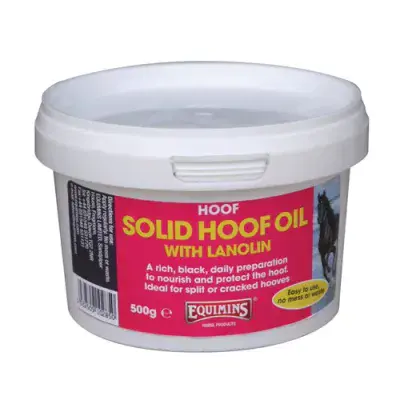 Equimins Solid Hoof Oil with Lanolin Tub 500g