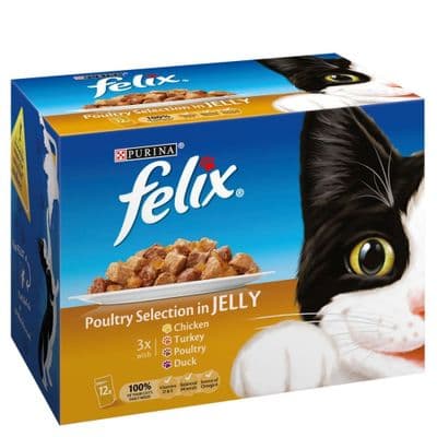 Felix Cat Food Poultry Selection 12x100g