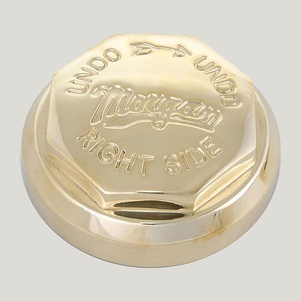 Brass knock-on wheel center caps