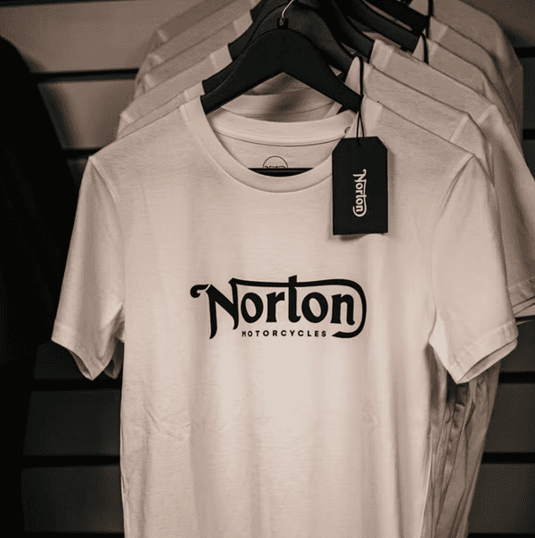 Norton Short Sleeve Tee with Large Norton Logo - White