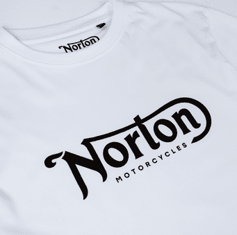 Norton Short Sleeve Tee with Large Norton Logo - White