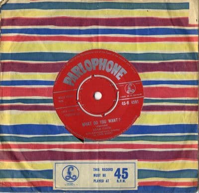 Adam Faith - What Do You Want/From Now Until Forever (WB  4591) Large Print - Ex