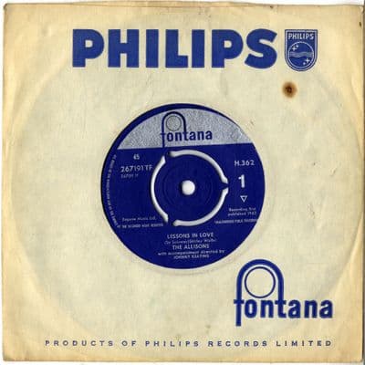 Allisons,The - Lessons In Love/Oh My Love (H 362)