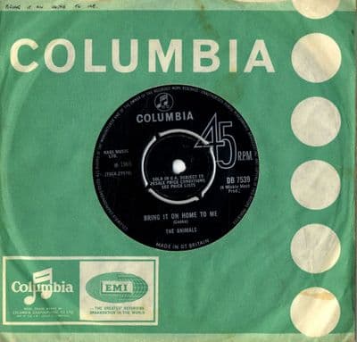 Animals,The - Bring It On Home To Me/For Miss Caulker  (DB 7539)