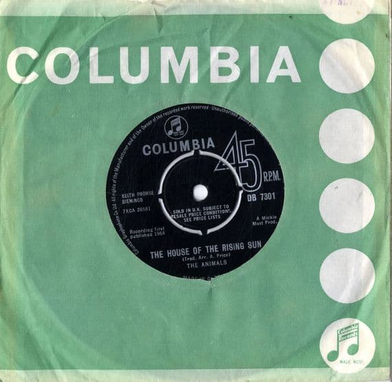 Animals,The - The House Of The Rising Sun/Talkin' Bout You (DB 7301) Ex