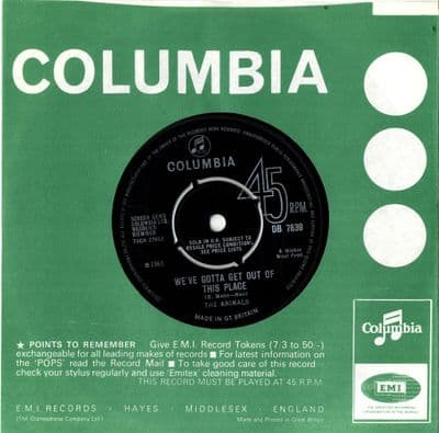Animals,The - We Gotta Get Out Of This Place/I Can't Believe It (DB 7639)