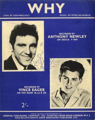 Anthony Newley - Vince Eager - Why - Autographed