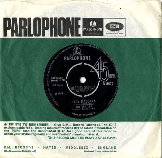 Beatles,The - Lady Madonna/The Inner Light (R 5675) M-