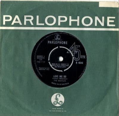 Beatles,The - Love Me Do/P.S. I Love You (R 4949) Rare 1964 Black Label Issue - Ex