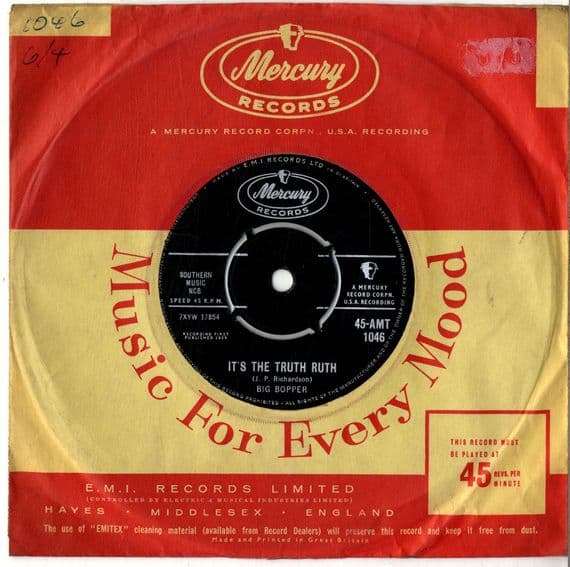Big Bopper - It's The Truth Ruth/That's What I'm Talking About (AMT 1046) Ex