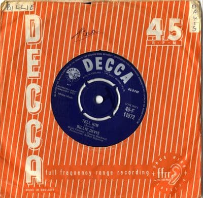 Billie Davis - Tell Him/I'm Thankful (F 11572)