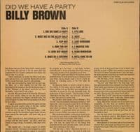 Billy Brown - Did We Have A Party (Jan 33-08031) Ex/M-