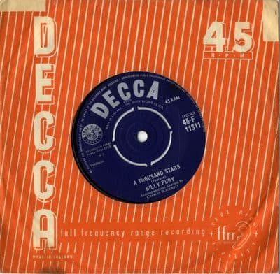 Billy Fury - A Thousand Stars/Push Push (F 11311)