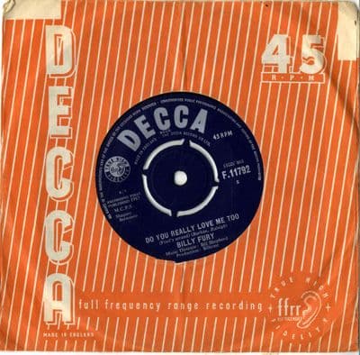 Billy Fury - Do You Really Love Me Too/What Am I Gonna Do (F 11792) Ex