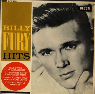 Billy Fury - Hits - Halfway To Paradise (DFE 8505)