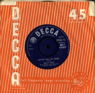 Billy Fury - Letter Full Of Tears/Magic Eyes (F 11437)