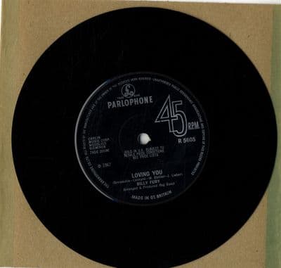 Billy Fury - Loving You/I'll Go Along With It (R 5605)