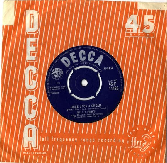 Billy Fury - Once Upon A Dream/If I Lose You (F 11485)