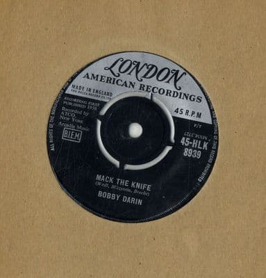 Bobby Darin - Mack The Knife/Was There A Call For Me (HLK 8939) Ex
