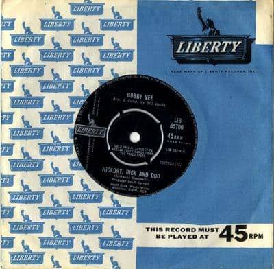 Bobby Vee - Hickory,Dick And Doc/I Wish You Were Mine Again (55700) Ex