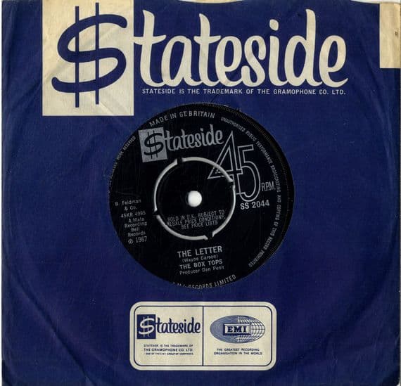 Box Tops,The - The Letter/Happy Times (SS 2044) M-