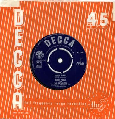 Brian Poole and The Tremeloes - Three Bells/Tell Me How You Care (F 12037) Mint