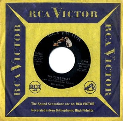 Browns,The - The Three Bells/Heaven Fell Last Night (47-7555)