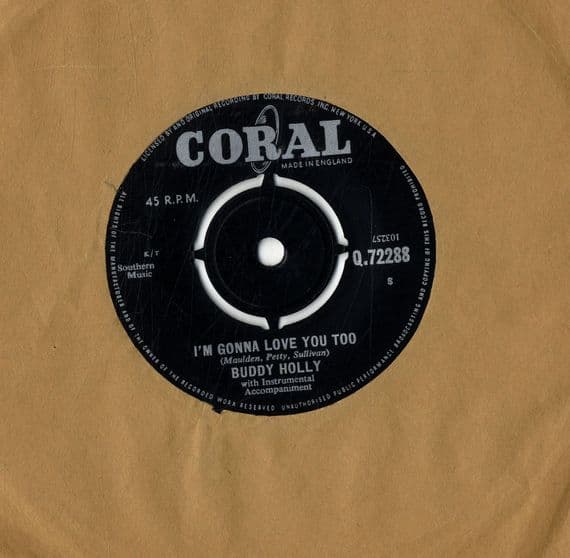 Buddy Holly - I'm Gonna Love You Too/Listen To Me (Q 72288)