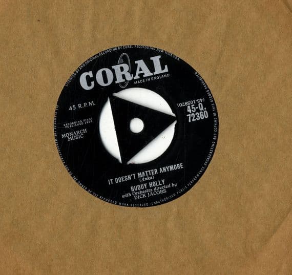 Buddy Holly - It Doesn't Matter Anymore/Raining In My Heart (72360)