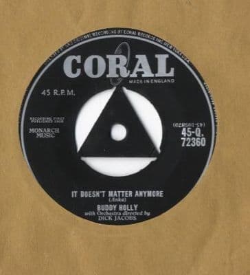 Buddy Holly - It Doesn't Matter Anymore/Raining In My Heart (72360) Ex
