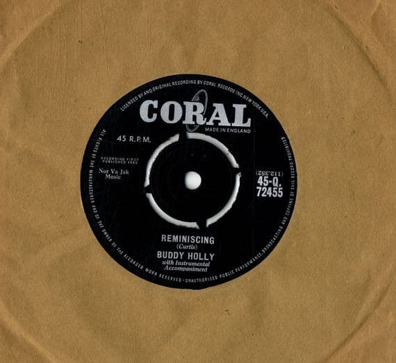 Buddy Holly - Reminiscing/Wait Till The Sun Shines Nellie (73455) Ex