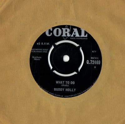 Buddy Holly - What To Do/Umm Oh Yeah (Q 72469) Ex