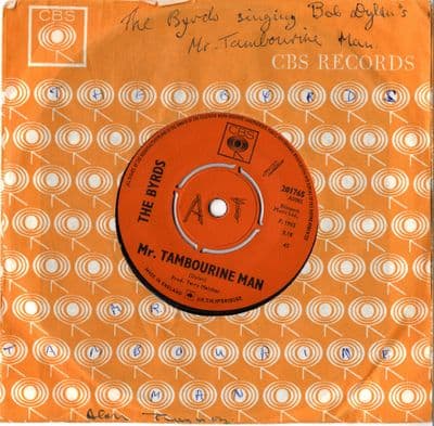 Byrds,The - Mr. Tambourine Man/I Knew I'd Want You (201765) Ex