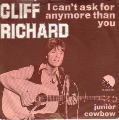 Cliff Richard - Holland - I Can't Ask For Any More Than You/Junior Cowboy (006 06 190)