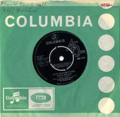 Cliff Richard - I Could Easily Fall In Love/I'm In Love With You (DB 7420) M-