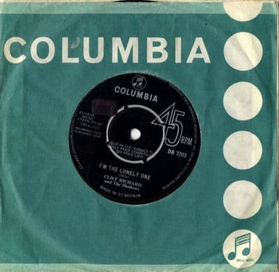 Cliff Richard - I'm The Lonely One/Watch What You Do With My Baby (DB 7203) M-